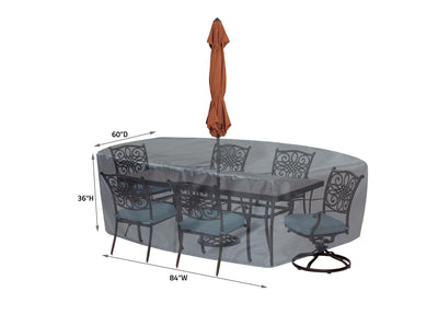 Shield Mercury Cover for 587 Fits Small Oval/RectangleTable & Chairs by Shield Outdoor Covers - product image 2 for Resin Society
