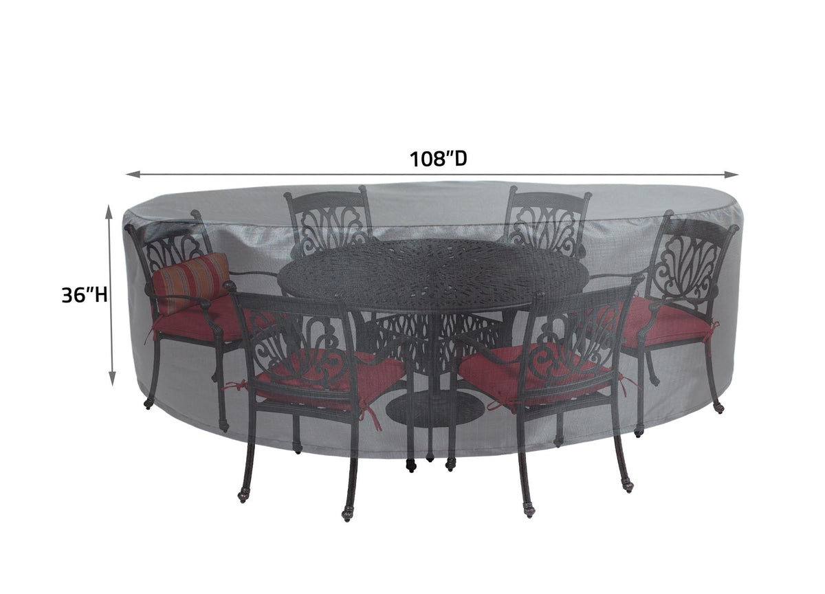 Round/Square Table Chair Cover 60" - DIA108"x36" - Mercury by Shield Outdoor Covers - product image 2 for Resin Society