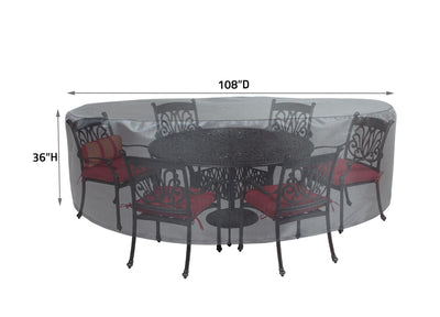 Round/Square Table Chair Cover 60" - DIA108"x36" - Mercury by Shield Outdoor Covers - product image 2 for Resin Society