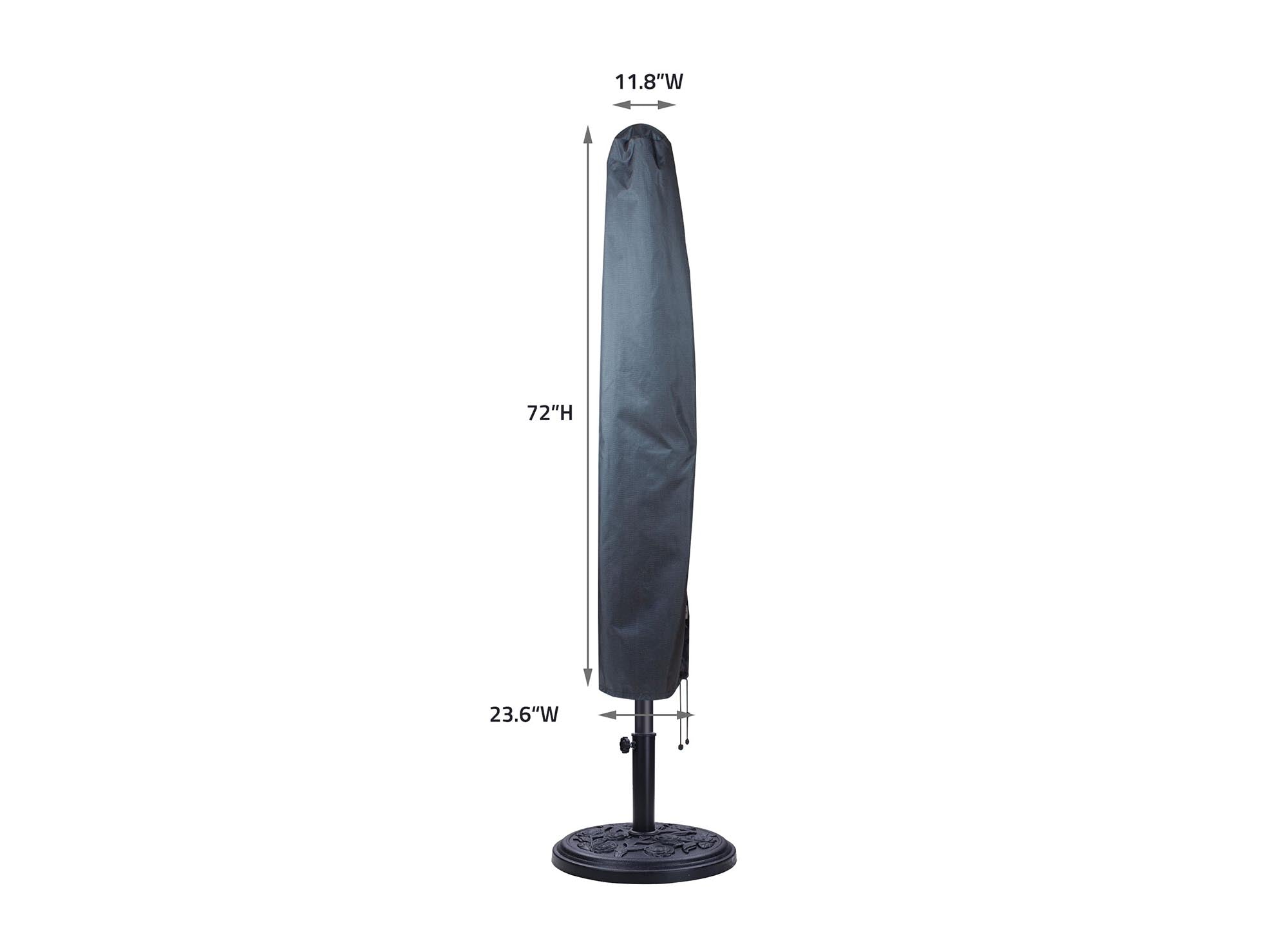 Umbrella Cover X-Large Market - 11.81''/15.75''Wx72''H - Mercury by Shield Outdoor Covers - product image 2 for Resin Society