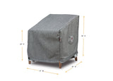Premium Heavy-Duty Large Chair Cover, 37"W x 35"D x 24/36"H, Platinum by Shield Outdoor Covers - product image 2 for Resin Society
