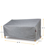 Sofa Cover Small - 82"W x 32"D x 21''/34"H Platinum by Shield Outdoor Covers - product image 2 for Resin Society