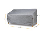 Sofa Cover Large - 91.73"Wx36"Dx23"/36"H Platinum by Shield Outdoor Covers - product image 2 for Resin Society