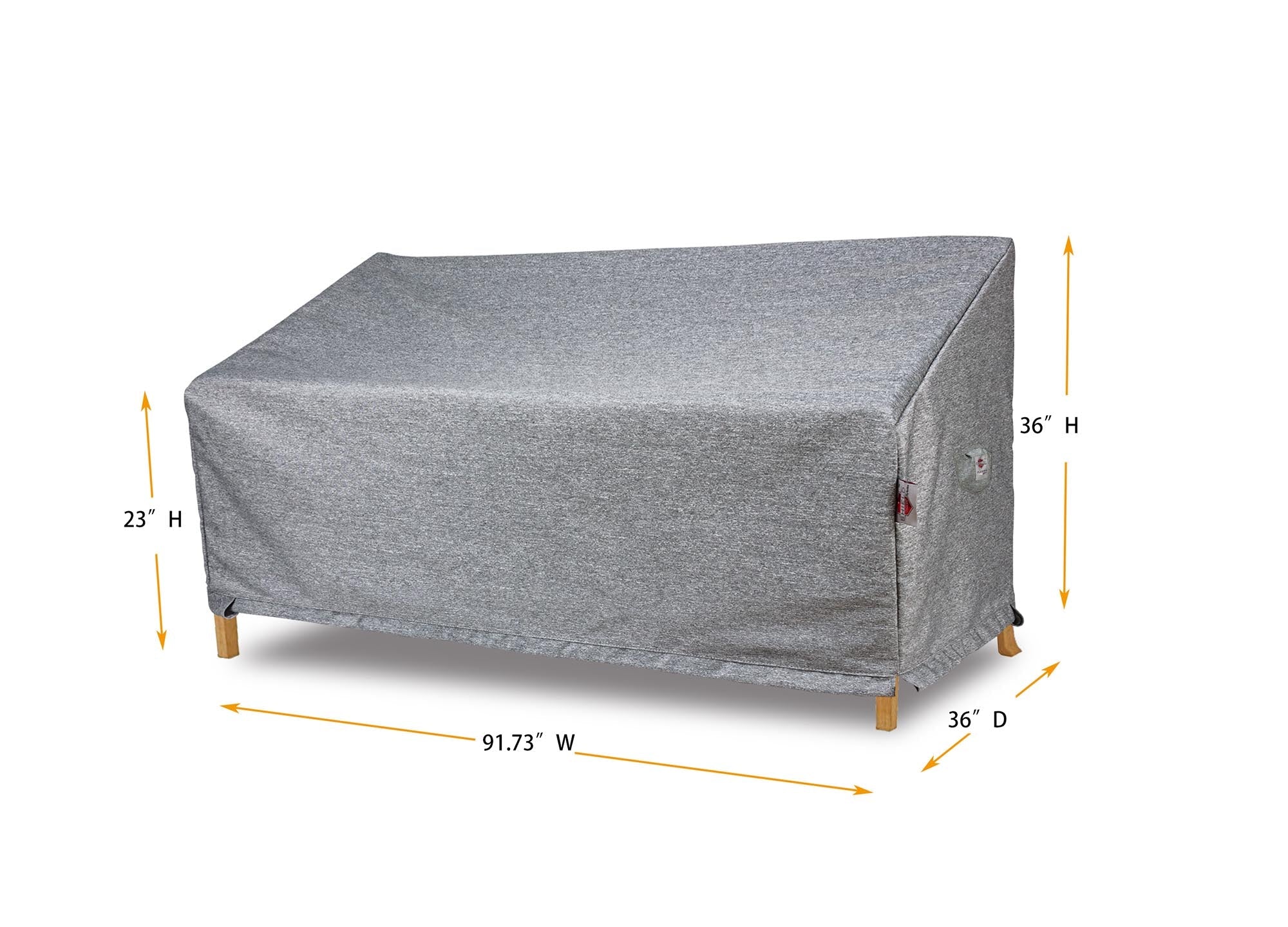 Sofa Cover Large - 91.73"Wx36"Dx23"/36"H Platinum by Shield Outdoor Covers - product image 2 for Resin Society