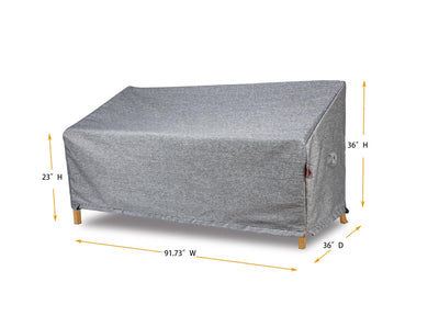 Sofa Cover Large - 91.73"Wx36"Dx23"/36"H Platinum by Shield Outdoor Covers - product image 2 for Resin Society