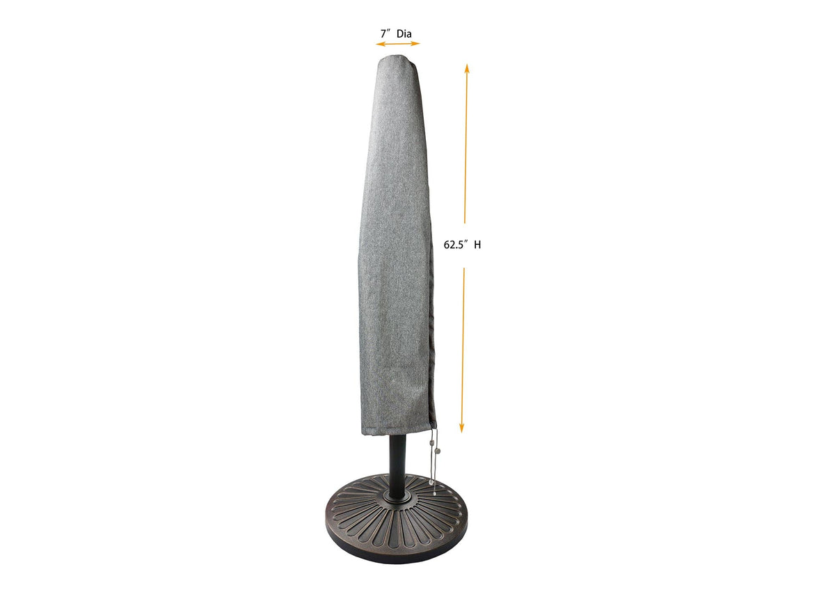 Umbrella Cover (Market Style) Round 9' - 7"Dia x 62.5"H Platinum by Shield Outdoor Covers - product image 2 for Resin Society
