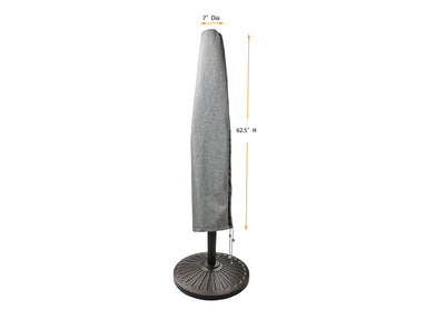 Umbrella Cover (Market Style) Round 9' - 7"Dia x 62.5"H Platinum by Shield Outdoor Covers - product image 2 for Resin Society
