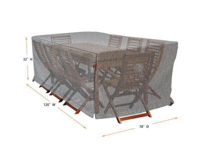 Premium Heavy-Duty Rectangular Dining Set Cover by Shield Outdoor Covers - product image 2 for Resin Society