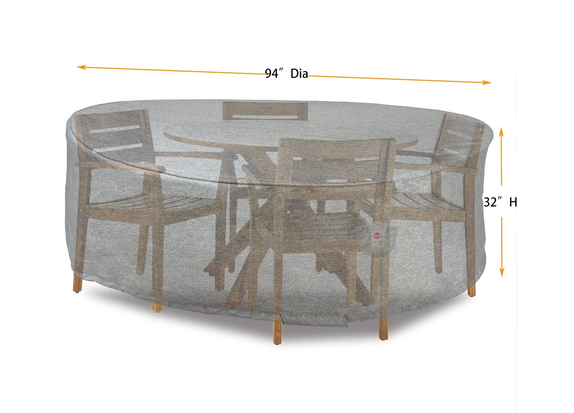Premium Heavy-Duty Round Dining Set Cover by Shield Outdoor Covers - product image 2 for Resin Society