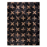 Crosses – Geometric Luxury Leather Rug by Homelosophy