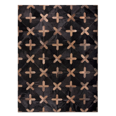 Crosses – Geometric Luxury Leather Rug by Homelosophy