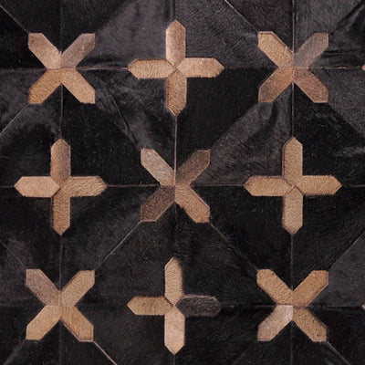 Crosses – Geometric Luxury Leather Rug by Homelosophy