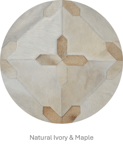 Crosses – Geometric Luxury Leather Rug by Homelosophy