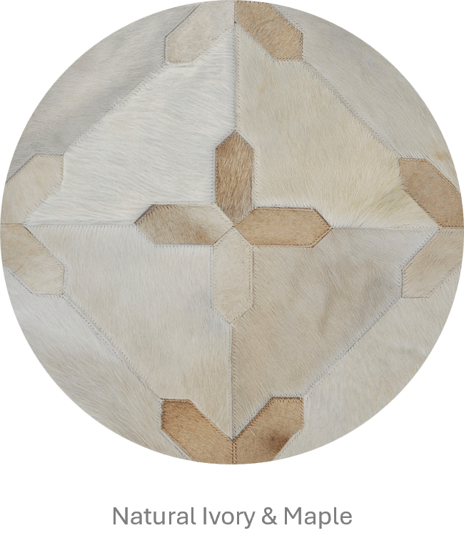 Crosses – Geometric Luxury Leather Rug by Homelosophy