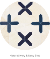 Crosses – Geometric Luxury Leather Rug by Homelosophy