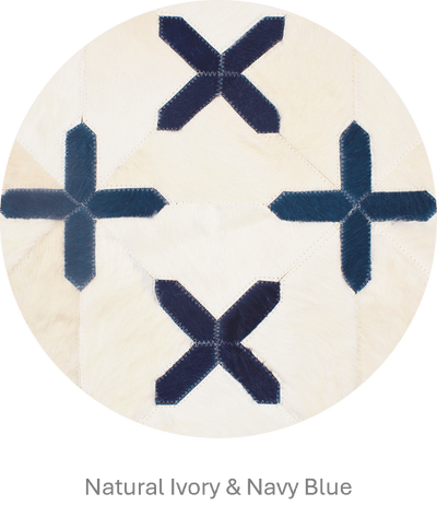 Crosses – Geometric Luxury Leather Rug by Homelosophy