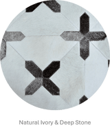 Crosses – Geometric Luxury Leather Rug by Homelosophy