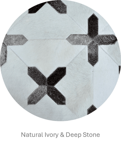 Crosses – Geometric Luxury Leather Rug by Homelosophy