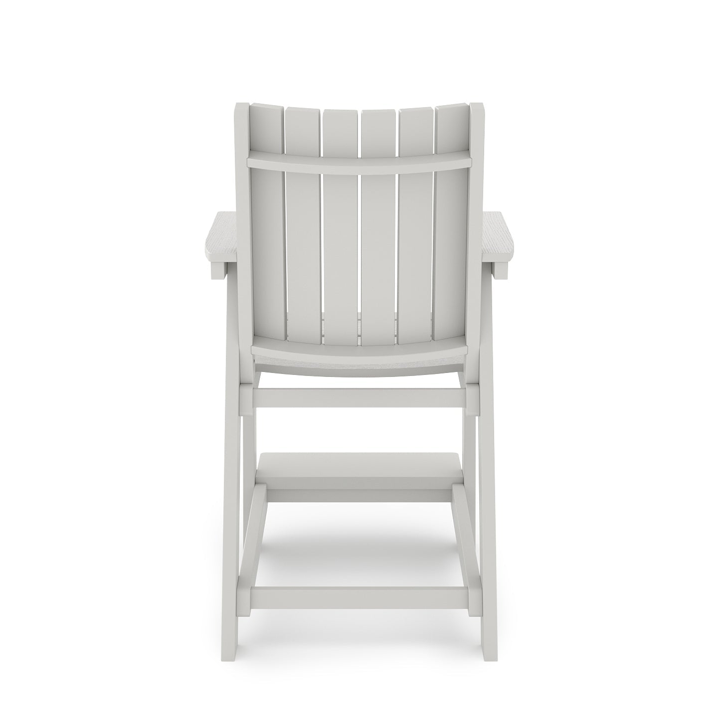 SoPoly Callaway Counter-Height Outdoor Dining Chair in Black, side and front views