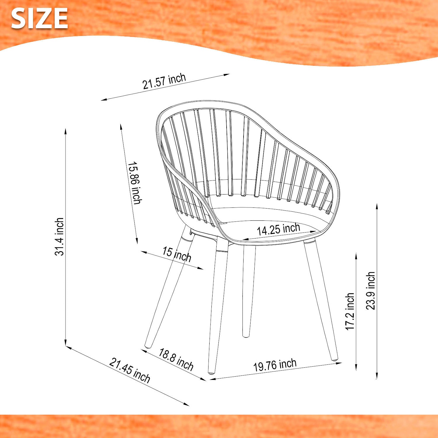 Leyland Table and Nassau White Armchairs Dining Set by LifestyleGarden US - product image 11 for Resin Society