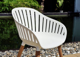 Leyland Table and Nassau White Armchairs Dining Set by LifestyleGarden US - product image 7 for Resin Society