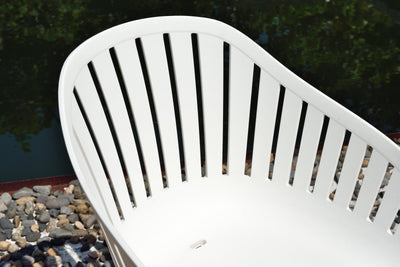 Leyland Table and Nassau White Armchairs Dining Set by LifestyleGarden US - product image 9 for Resin Society