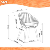 Nassau Chairs Resin and Wood - 4 Piece by LifestyleGarden US - product image 4 for Resin Society