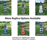 Handcrafted Amish Made Cape Hatteras Solar Lighthouse outdoor lawn ornament