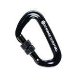 Emerge Carabiner shown from multiple angles, highlighting the screw lock and spring-loaded gate