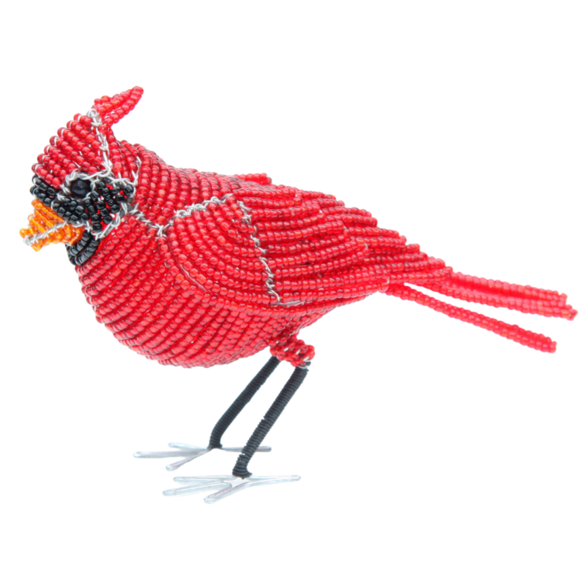 Bright red Cardinal bird figurine by Beadworx by Extol Accessories