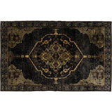 Carpet Ornamento Anthracite laid on floor showing intricate pattern in dark anthracite color