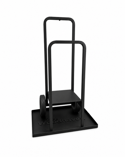 Woodhaven Multi-Purpose Firewood Rack Mat showing raised edges and waterproof surface