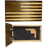 Carved American Flag Decorative Wall-Mounted Secure Gun Cabinet by Bellewood Designs - product image 2 for Resin Society