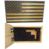 Carved American Flag Decorative Wall-Mounted Secure Gun Cabinet by Bellewood Designs - product image 3 for Resin Society