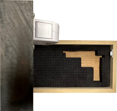 Carved American Flag Decorative Wall-Mounted Secure Gun Cabinet by Bellewood Designs - product image 9 for Resin Society