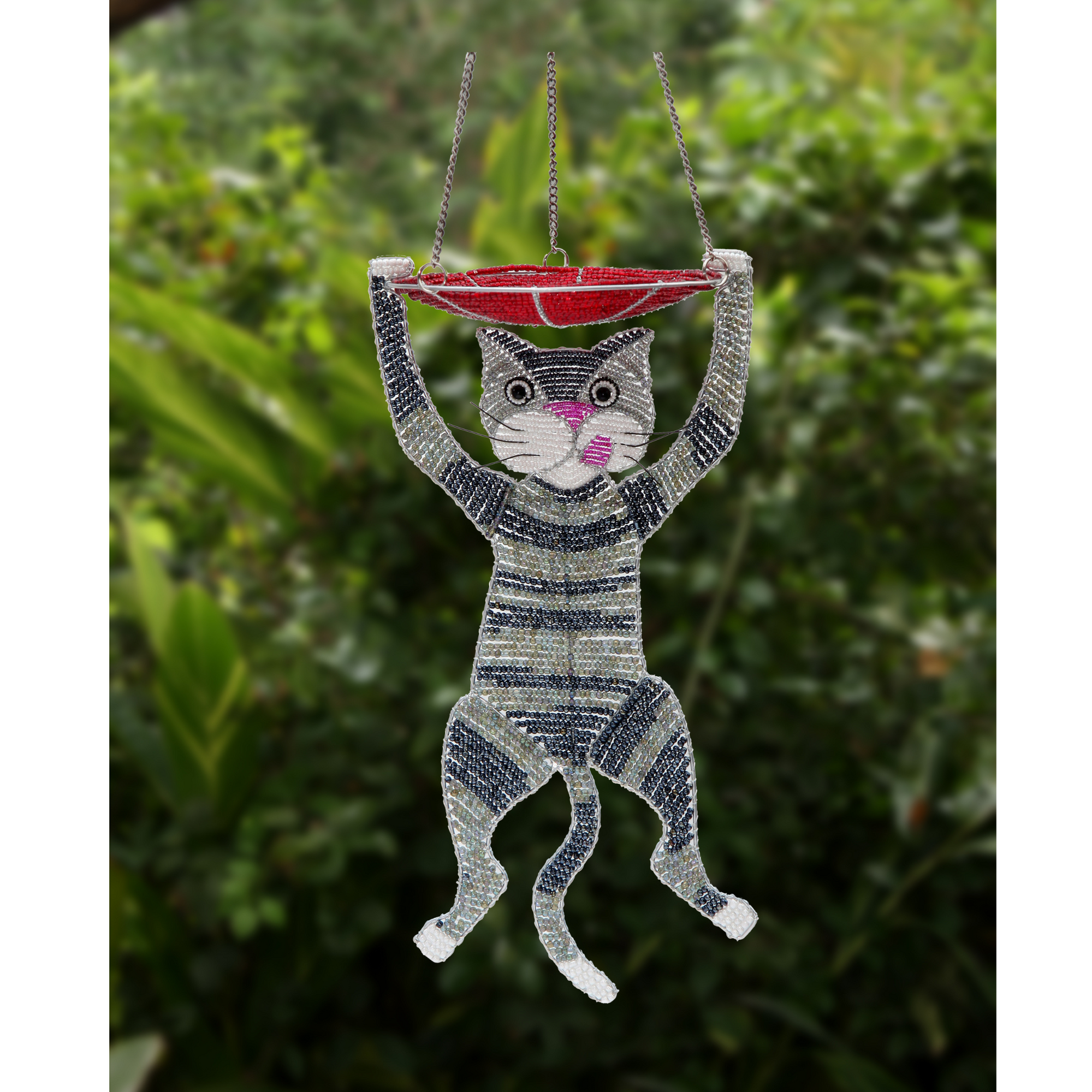 Cat Bird Feeder detail image - Resin Society