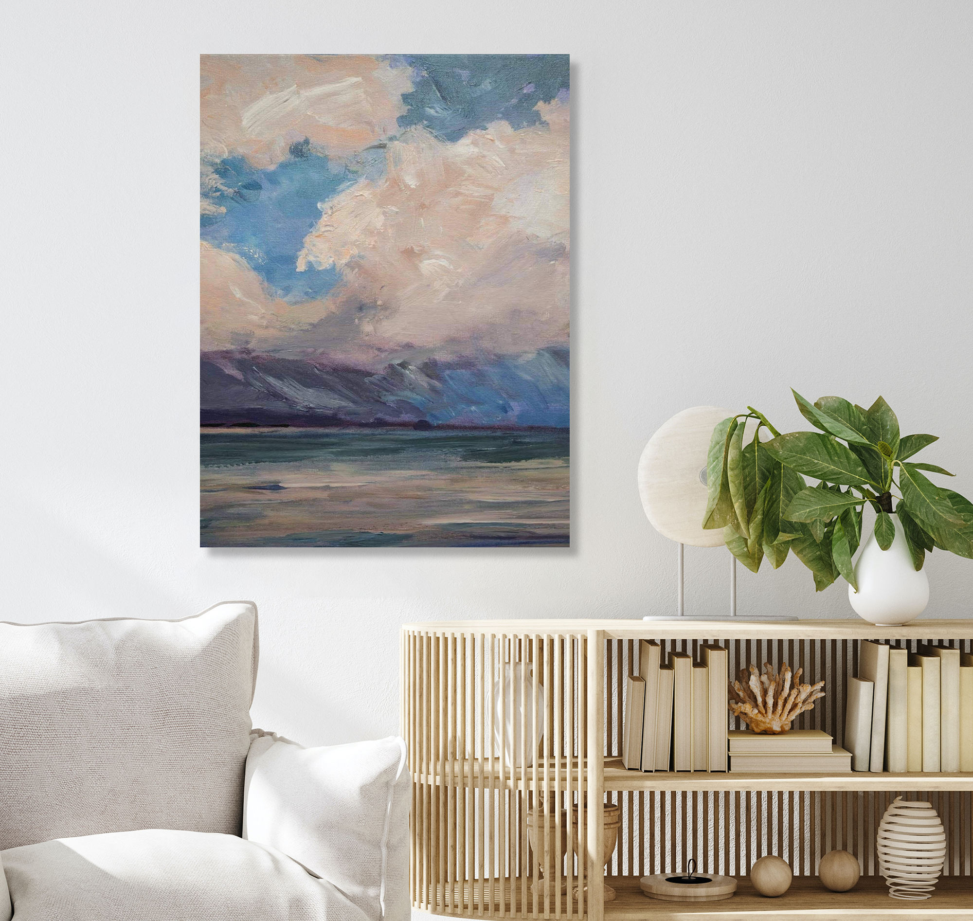 Celadon I Artist Enhanced Canvas Print by John Beard Collection - product image 3 for Resin Society
