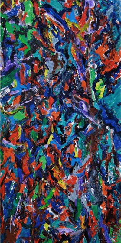 Celebration I Artist Enhanced Canvas Print by John Beard Collection - main product image for Resin Society
