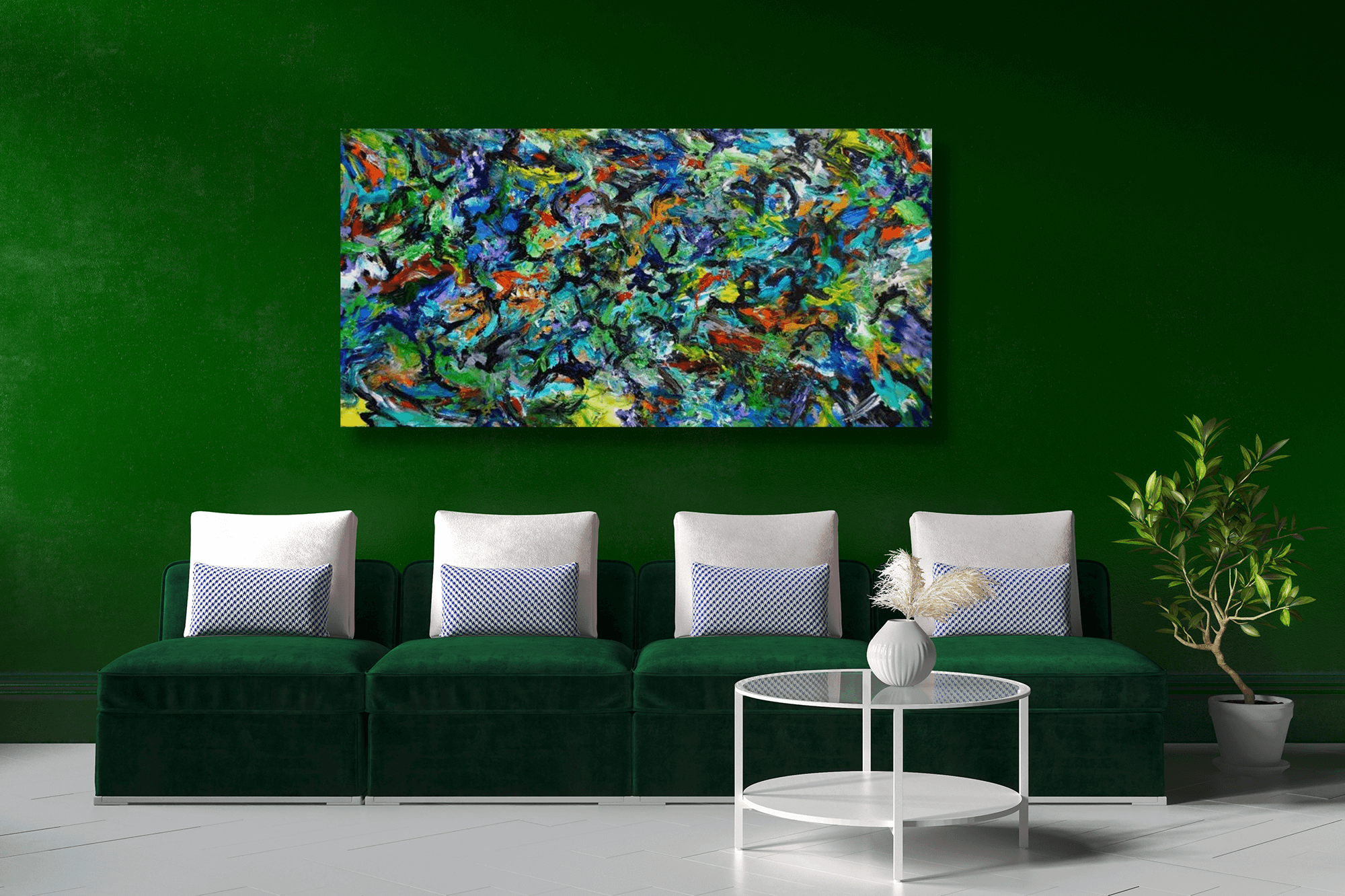 Celebration II Artist Enhanced Canvas Print by John Beard Collection - product image 2 for Resin Society