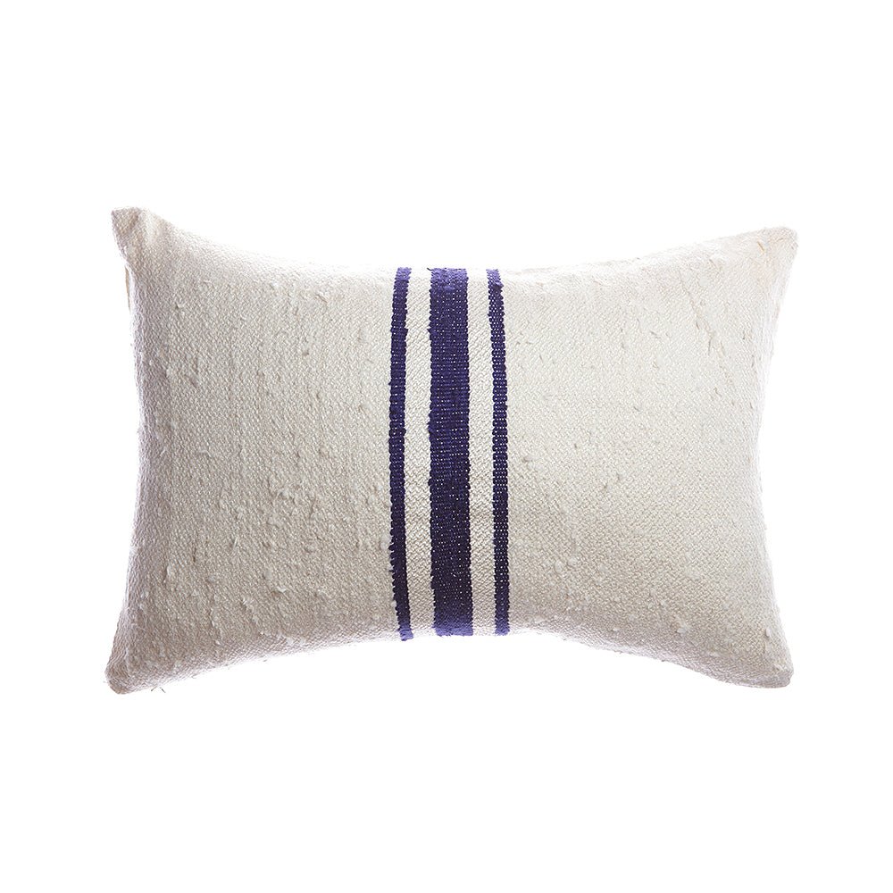Central Striped Silk Pillow by Homelosophy