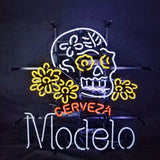 Cerveza Modelo Beer Skull Bone Neon Signs by Neon Signs Land - product image 3 for Resin Society