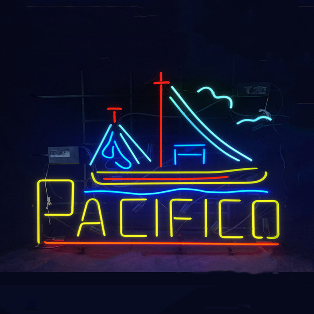 Cerveza Pacifico with Sailboat Neon Light Sign by Neon Signs Land - main product image for Resin Society