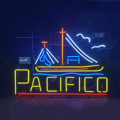 Cerveza Pacifico with Sailboat Neon Light Sign by Neon Signs Land - product image 2 for Resin Society