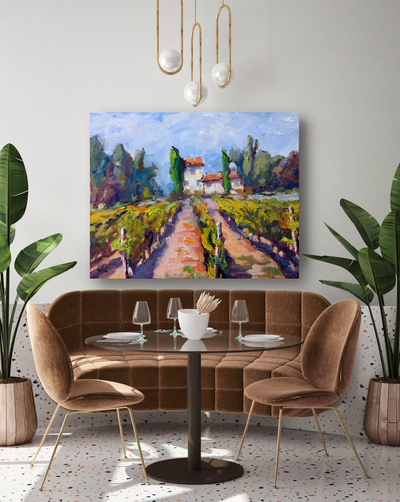 Chablis Vineyard Artist Enhanced Canvas Print by John Beard Collection - product image 3 for Resin Society