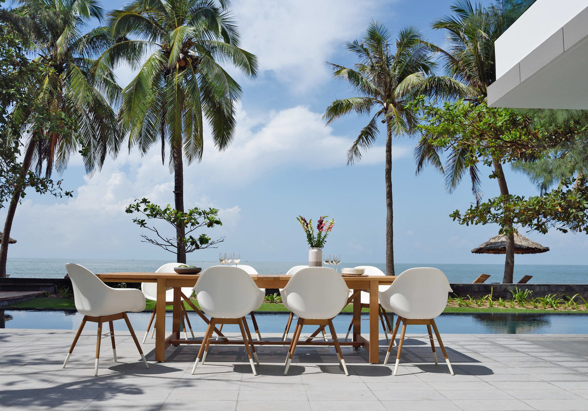 Leyland Table and 8 Chamonix Armchair Dining Set by LifestyleGarden US - product image 2 for Resin Society