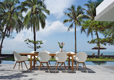 Leyland Table and 8 Chamonix Armchair Dining Set by LifestyleGarden US - product image 2 for Resin Society