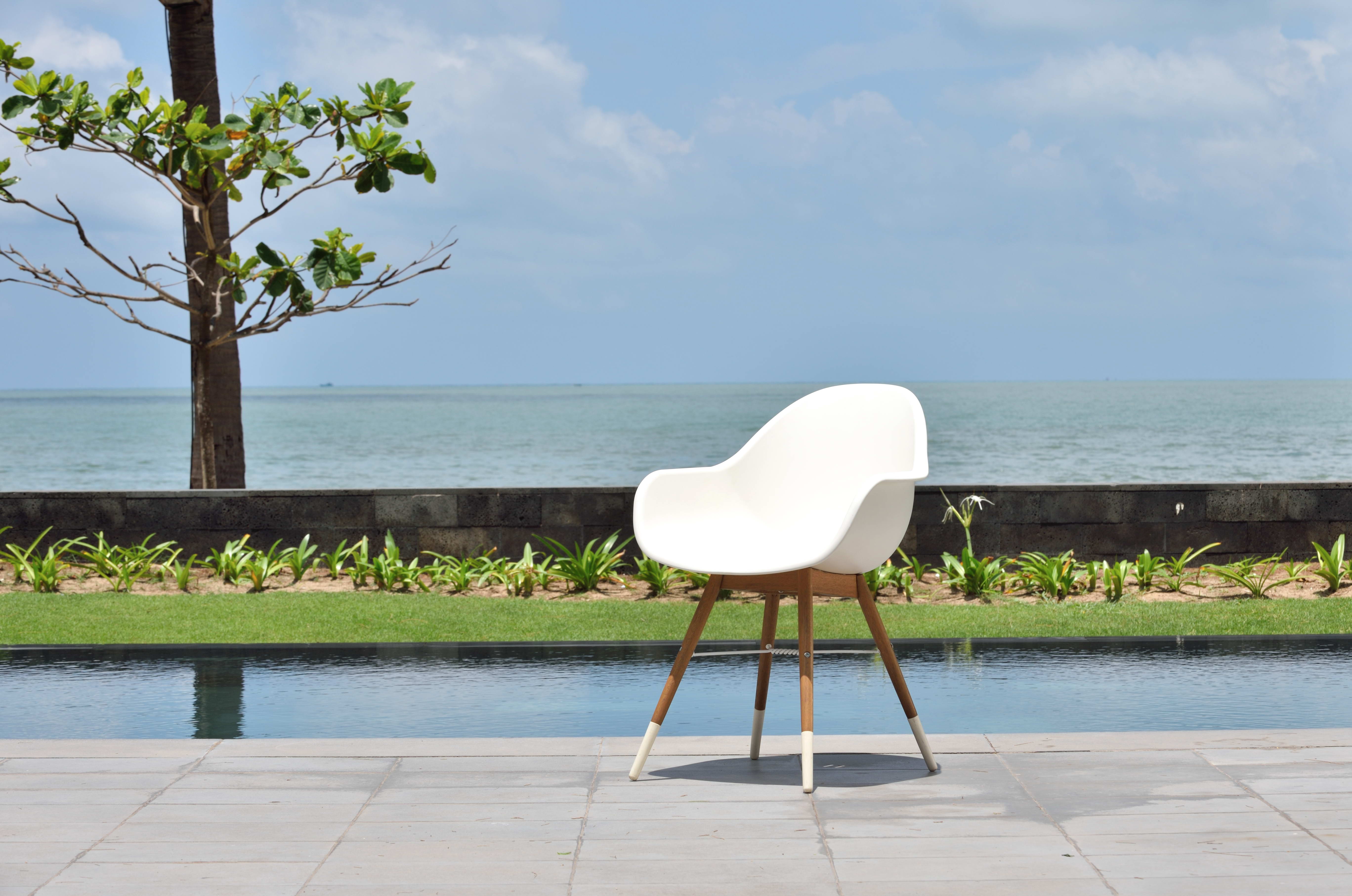 Chamonix Resin and FSC Wood Arm Chairs - 2pc by LifestyleGarden US - main product image for Resin Society