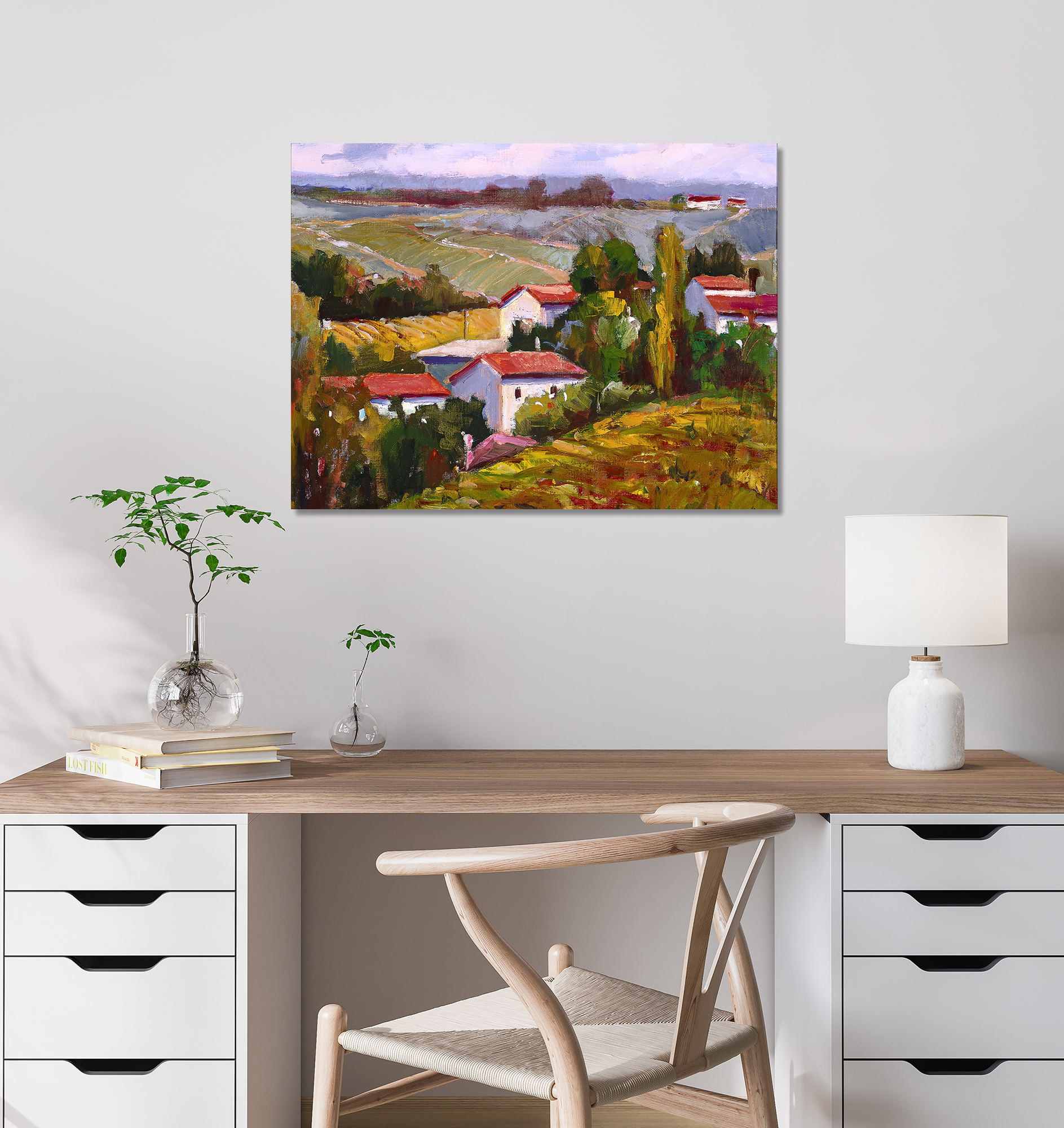 Chateau de la Grav Artist Enhanced Canvas Print by John Beard Collection - product image 2 for Resin Society