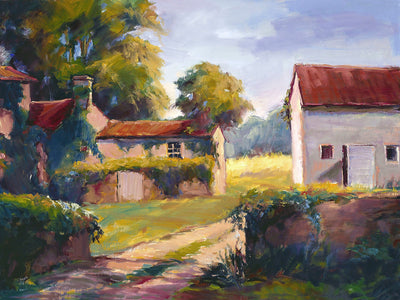 Chateau de la Mong Artist Enhanced Canvas Print by John Beard Collection - main product image for Resin Society