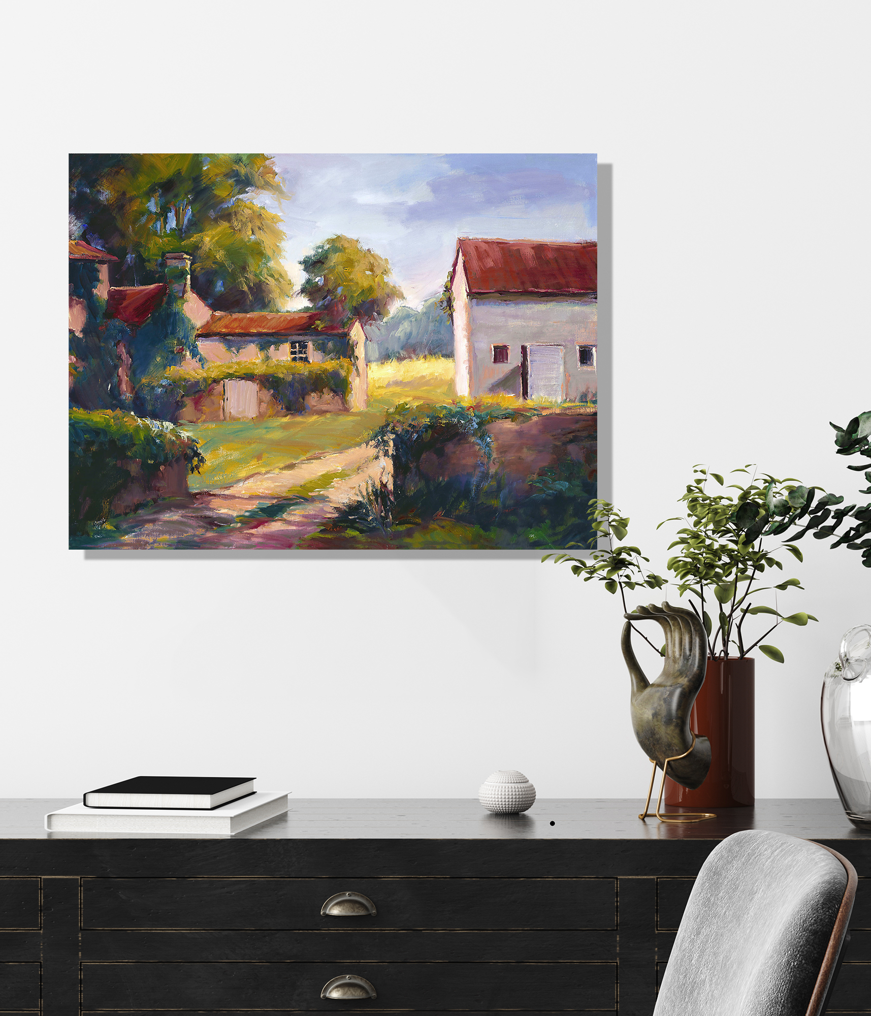 Chateau de la Mong Artist Enhanced Canvas Print by John Beard Collection - product image 2 for Resin Society